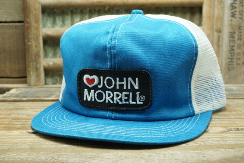 Vintage John Morrell Patch Mesh Snapback Trucker Hat Cap K Products Made in USA