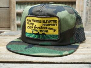 Pine Island Farmers Elevator Company 100th Anniversary Camo Hat