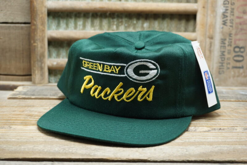 Vintage NFL Green Bay Packers Mesh Trucker Hat Cap ANNCO Made in Taiwan