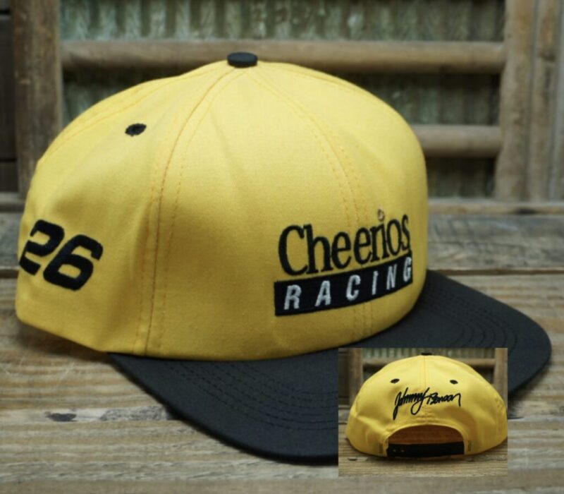 Vintage Nascar Cheerios Racing #26 Johnny Benson Jr. Racing Mesh Trucker Hat Cap Made in USA