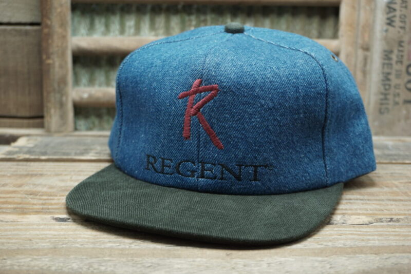 Vintage Regent Denim Snapback Trucker Hat Cap K Products Made In USA