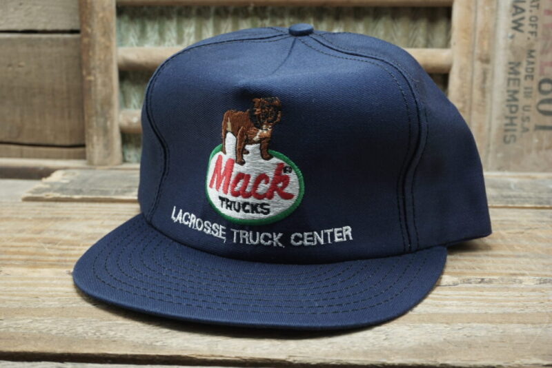 Vintage MACK TRUCKS La Crosse Truck Center Mesh Snapback Trucker Hat Cap Louisville MFG CO Made in USA