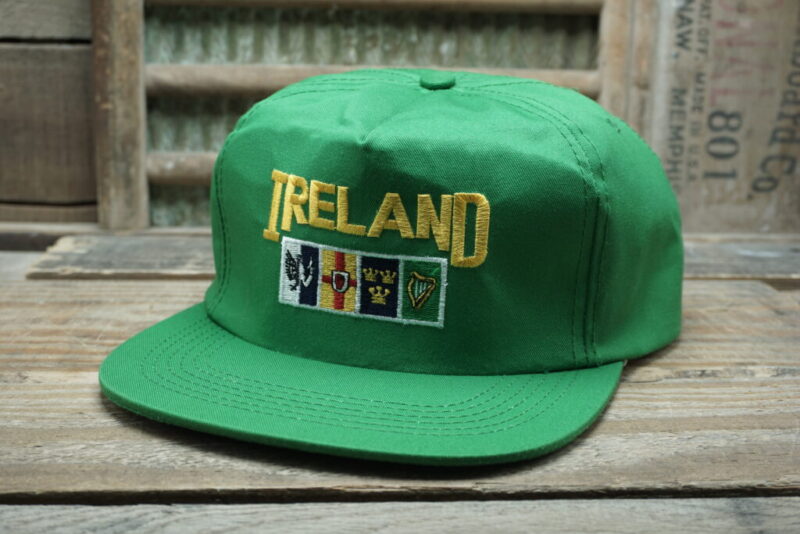 Vintage Ireland Mesh Strapback Trucker Hat Cap What On Earth