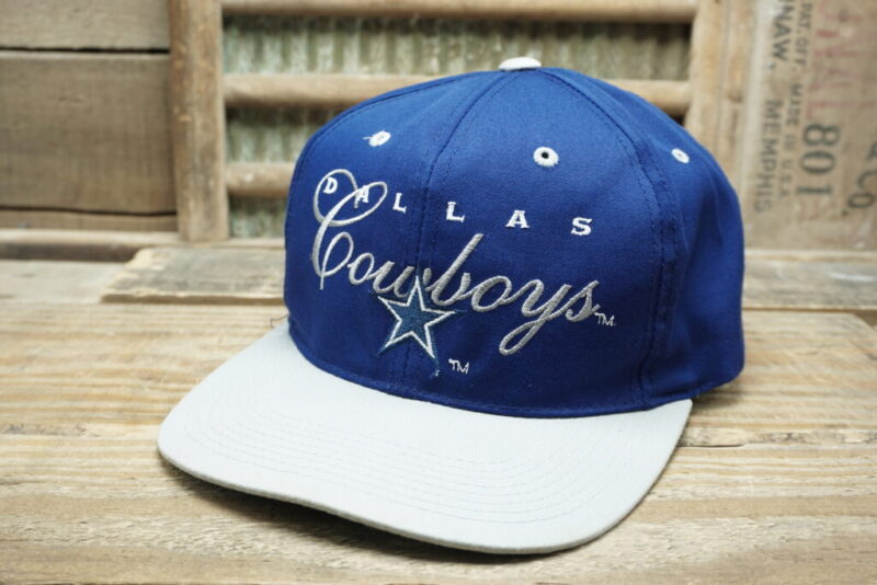 Vintage NFL Dallas Cowboys Football Mesh Snapback Trucker Hat Cap Drew Pearson Companies Made In Bangladesh