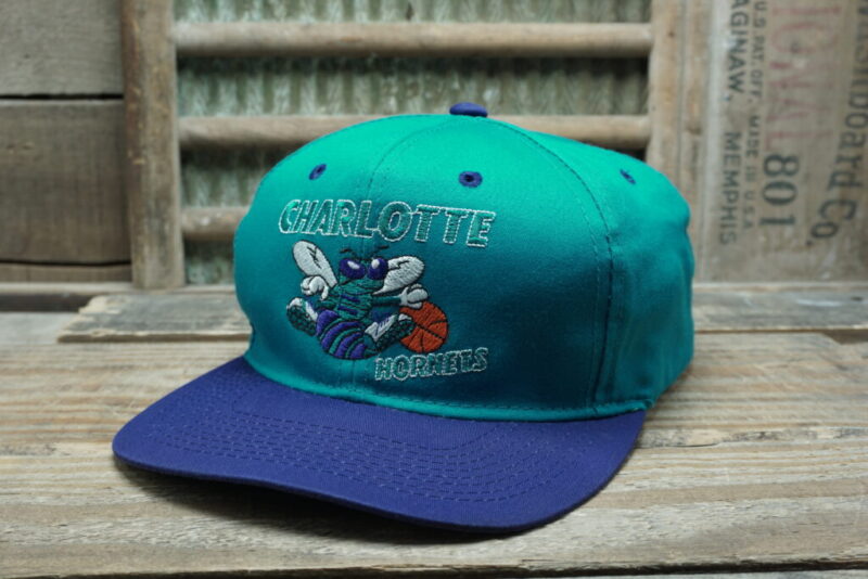 Vintage NBA Charlotte Hornets Snapback Trucker Hat Cap The G Cap Made in Korea