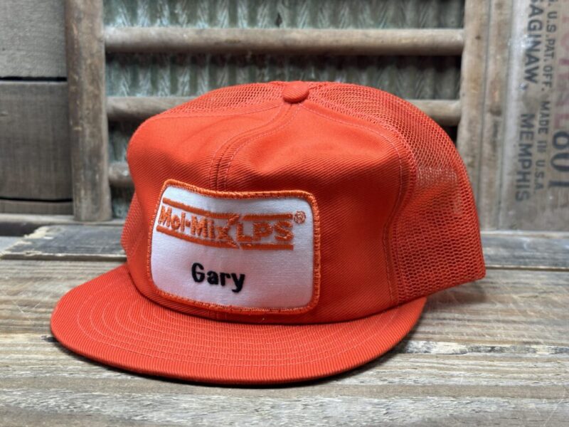 Vintage Mol-Mix LPS Gary Patch Mesh Snapback Trucker Hat Cap Louisville MFG CO Made in USA