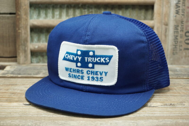 Vintage Chevy Trucks Wehrs Chevy Since 1935 Mesh Patch Snapback Trucker Hat Cap K Products Made In Mexico Chevrolet