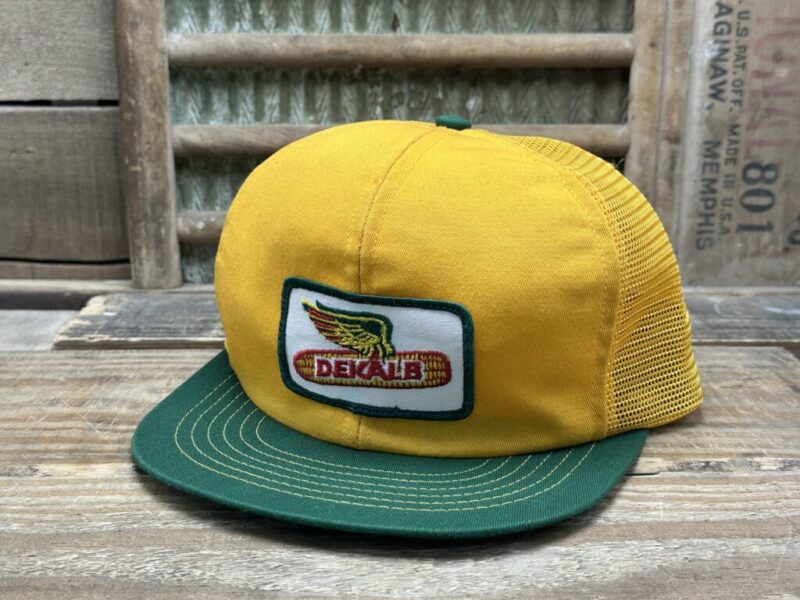 Vintage Dekalb Corn Seed Patch Snapback Cap Hat Mesh Trucker Swingster Made in USA