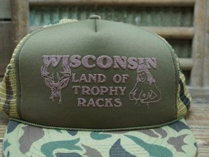 Wisconsin Land of Trophy Racks Rope Trucker Hat